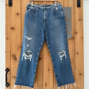 AG Adriano Goldschmieid Size 30R Distressed Jeans Raw Hem & Waist